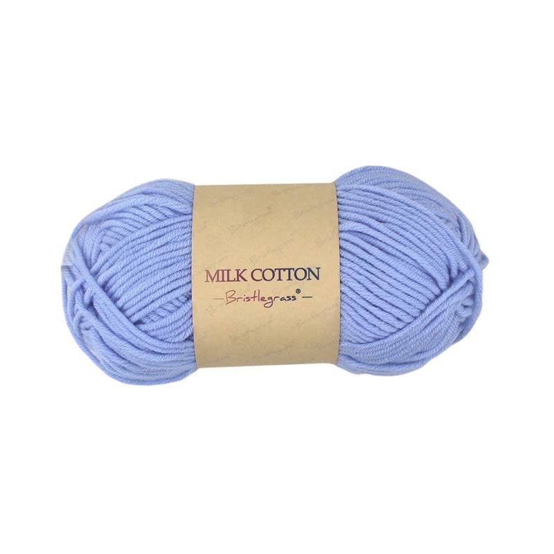 Bristlegrass Lris Yarn for Crocheting Saver Light Yarn Acrylic - Knitting/Crochet Crochet Wool Yarn Pom-Poms Milk Cotton Hand Knitting Threads Sweater Needlework Craft2X1.76Oz,2X115 Yds — image 1