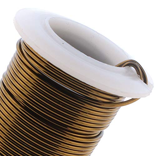 Image of The Beadsmith Wire Elements 16-Gauge Lacquered Tarnish-Resistant Copper Wire for Jewelry Making, 8 Yard, 7.32 Meter Spool (Vintage Bronze Color)