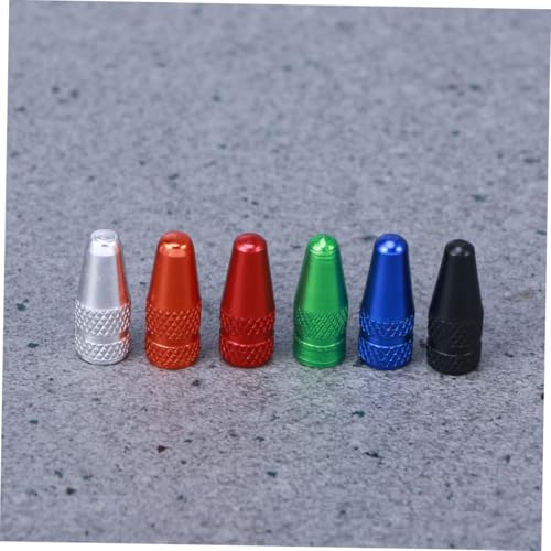 Happyyami 6 piezas tapas de válvula de aleación de aluminio para válvulas francesas, anti-óxido anodizado, tapas de polvo para neumáticos, fácil instalación, sellado para bicicletas de carretera, montaña e híbridas azul miniatura 7