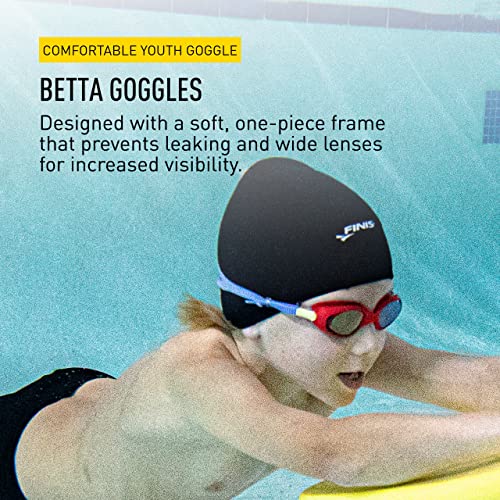 FINIS Betta Kids Swim Goggles, Red/Blue, Dai 5 ai 10 Years - Image 2