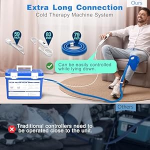 Cold therapy machine ice machine system for knee after surgery cryotherapy machine with digital timer and ajustable flow speed knee replacement recovery equipment for pain relief  urban country home decor