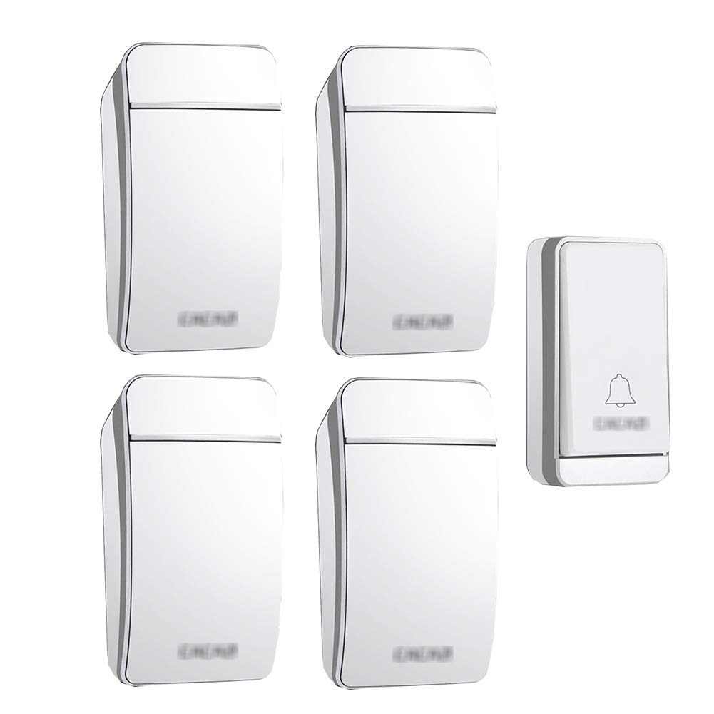 Sonnette de Porte sans Fil enfichable, Carillon de Porte Auto-alimenté étanche IP44 à Une portée de 650 Pieds avec 38 mélodies, 3 Niveaux de Volume, 2(2