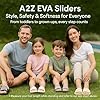 A2Z Mens Womens Boys Girls EVA Sliders Soft Lightweight Pool Slides Non Slip - Slider 1306 Black 6 UK #3