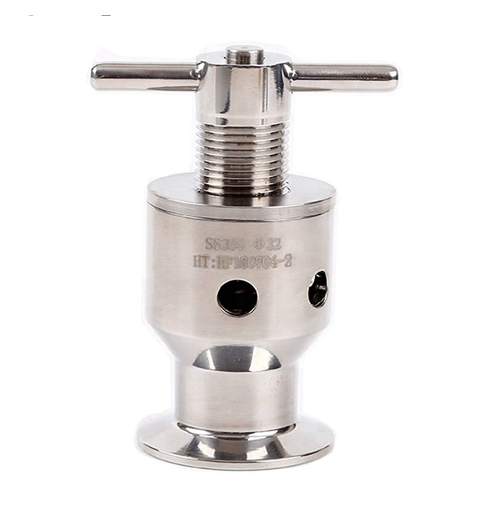 YANGQI yaoqijie Tubo OD 32mm SUS304 1.5" Válvula de Seguridad de Alivio de presión Ajustable Sanitaria de Tri Pinza 0,5-6 Válvula de ventilación de Escape de Barra 0,5-6 Lasting