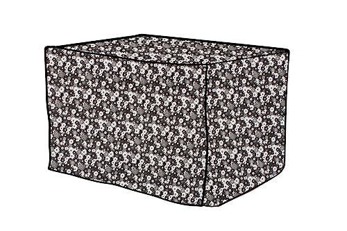 Image of The Furnishing Tree PVC Waterproof Microwave Oven Cover Compatible for Morphy Richards 20 L Grill 20MBG Floral Pattern Grey White