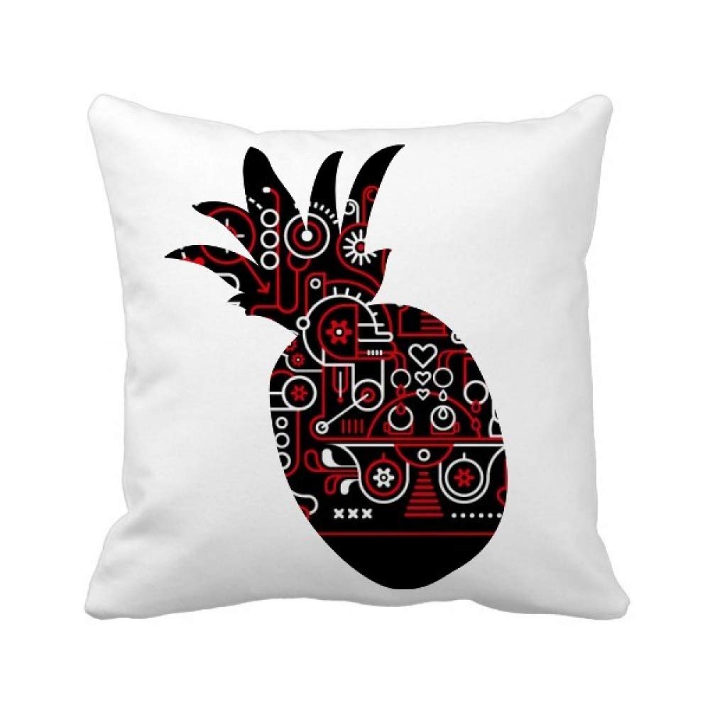 Housse de coussin ananas rouge graffiti street pour raviver un canapé usé facilement