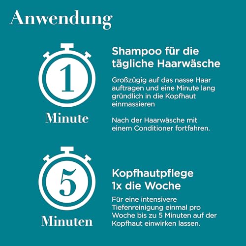 OGX ProGrowth plus Peptide Klärendes Shampoo – Sanftes, exfolierendes Kopfhaut-Shampoo unterstützt natürliches Haarwachstum durch Entfernung von Ablagerungen, mit 1,5 prozent Mandelsäure, 385ml