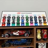 WETCEAOM Marco para F1 Speed Champions 10en1, Exhibición de Pared 77242–77251, Marco de Pared para Coleccionables de F-1 para Adultos - Ideal para una Decoración con el Tema de la F1 (Blanco)