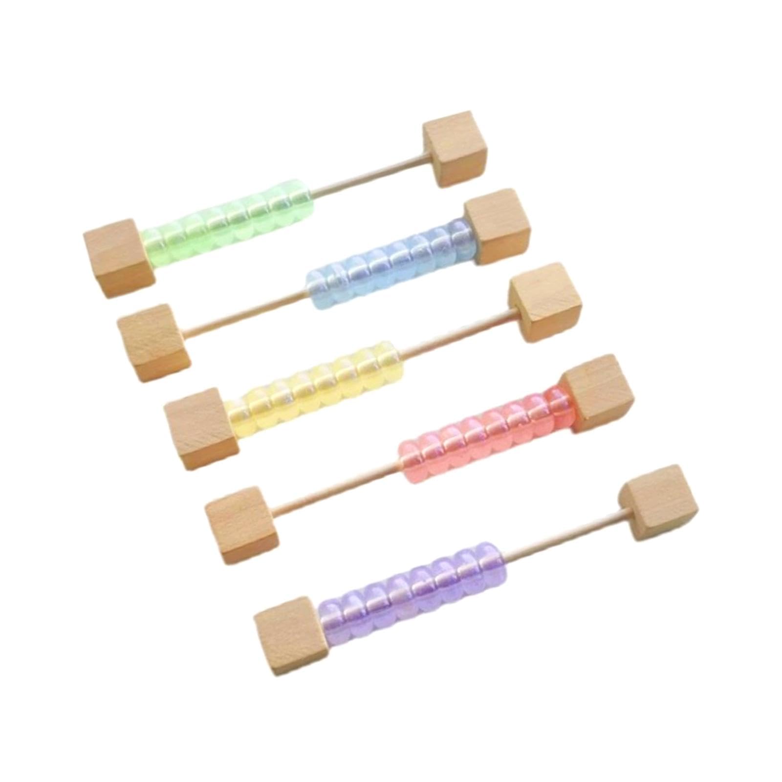 RNXRZANK Travel Toy Sensory Board Lock Toy Fine Motor Skills Busy Board for Toddlers Wooden Busy Board Accessories for Travel, abacus beads