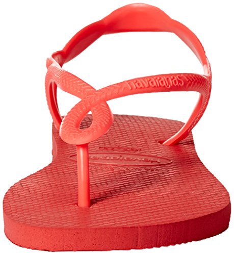 Image of Havaianas Women's Luna Flip Flop Sandals, Around Ankle Straps, Roman Sandal,Coral New,41 /42 BR (11-12 M US)