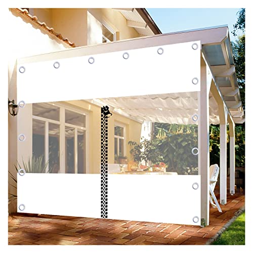 ZHZHXR Lona Transparente Impermeable Exterior Cubierta Plástico para Pérgola Lona Impermeable Transparente para Departamento Limpieza Mantenimiento Automóviles (12.46x8.2ft/3.8x2.5m)