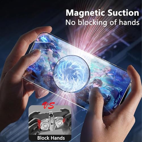 Image of BKN Fast Cooling Mobile AC Fan Radiator Magnetic Mobile Cooler for Gaming with Removable Back Clip and Magnetic Sticker & RGB | Compatible with All iPhones /Android Mobile Phones