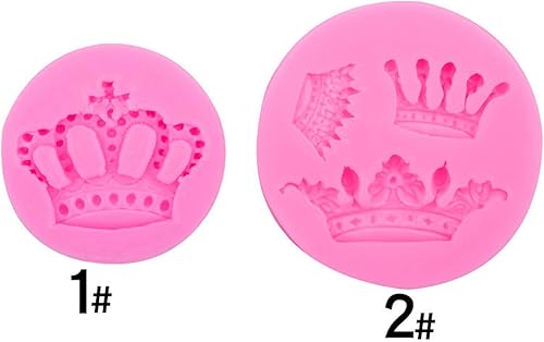 Miniatura 5 de Silicone Moulds Crown Decoration Mold Diy Chocolate Silicone Mold Fondant Cake Mold 2 Groups Of 4 Pieces