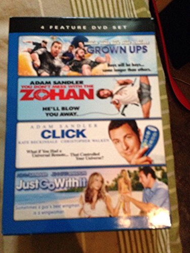 ADAM SANDLER 4 FEATURE DVD BOX SET. GROWN UPS/YOU DON'T MESS WITH THE ZOHAN/CLICK/JUST GO WITH IT. [Region 2]