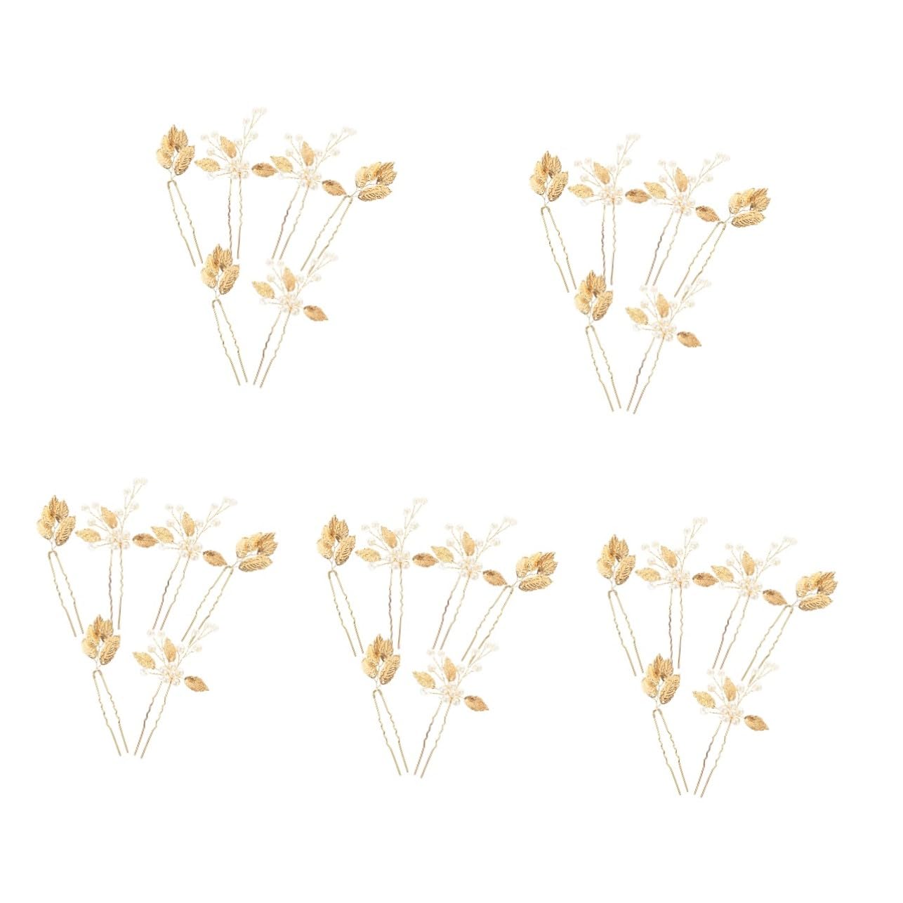 Accessoires de mariée élégants avec épingles à cheveux dorée VICASKY - 8