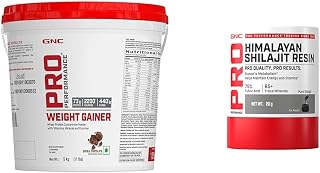 GNC Pro Performance Weight Gainer | 5kg | 73g Protein & 2200 Calories for Muscle Growth | 400g Carbs for Post-Workout Reco... Price In India