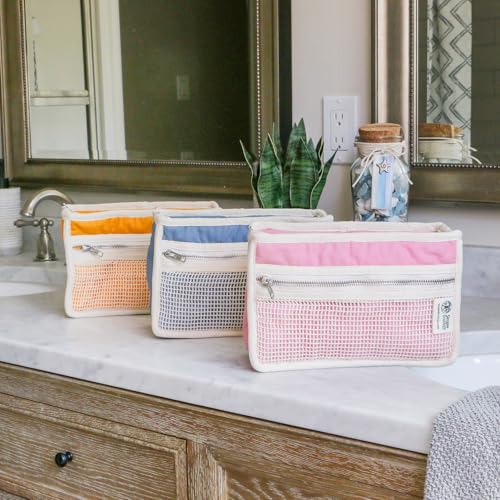 Organic Cotton Canvas Padded Toiletry, Cosmetic, Travel Bag - Natural3