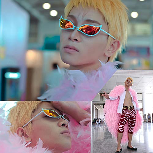 ワンピースコスプレ眼鏡ドンキホーテ·ドフラミンゴ one piece ワンピース王下七武海 (白)