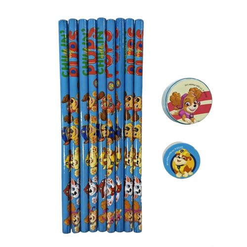 Image of Paw Patrol 11 pcs Stationery Set Pencils, Eraser, Sharpener | Study Kit for Boys & Girls | School Gift Set | Return Gift