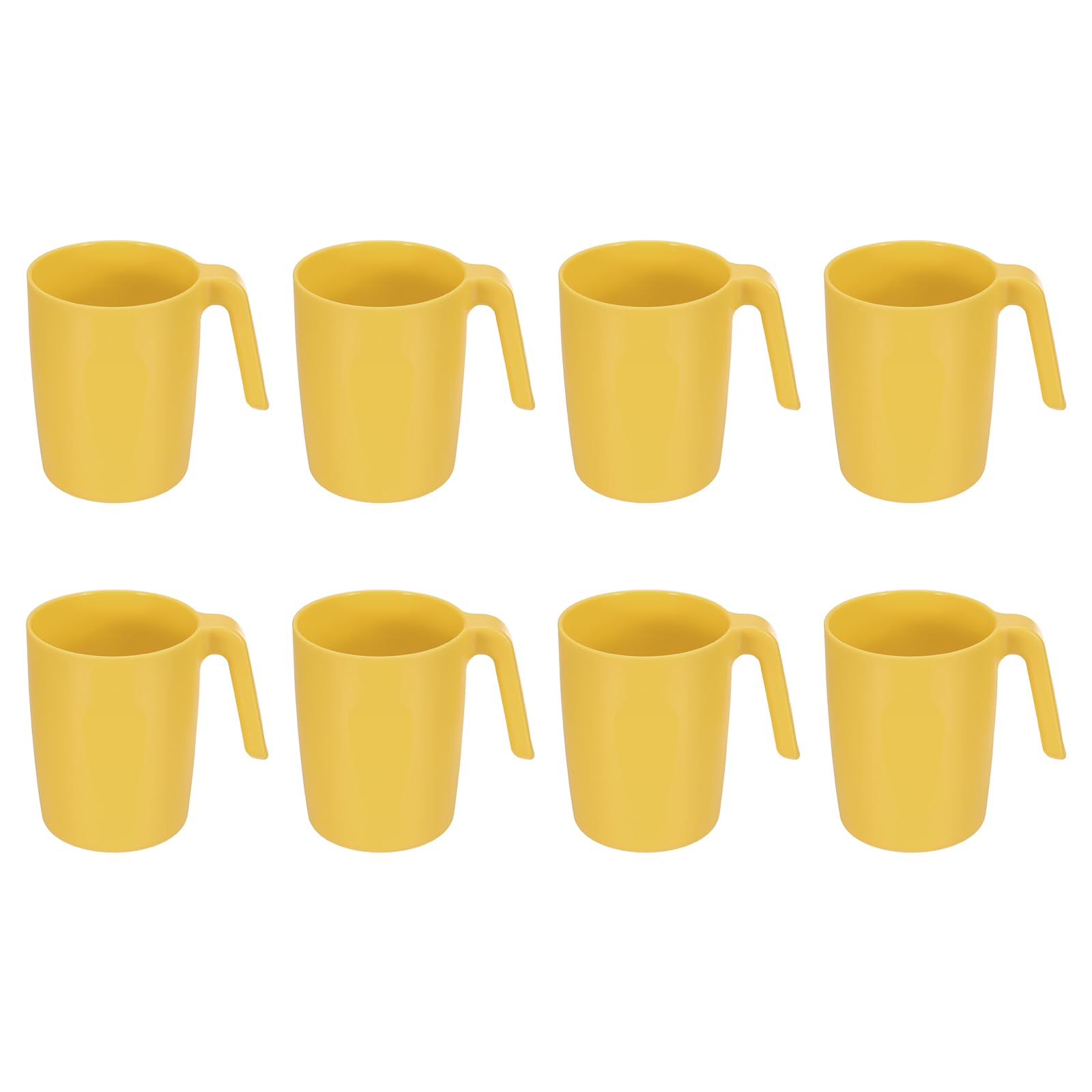 QUARKZMAN Set Of 8 Tasses À Café En Plastique, Tasses À Café Incassables, Tasses Réutilisables Pour Thé Lait Jus Compatibles Micro-Onde Et Lave-Vaisselle Avec Poignée Pour Cuisine Camping,