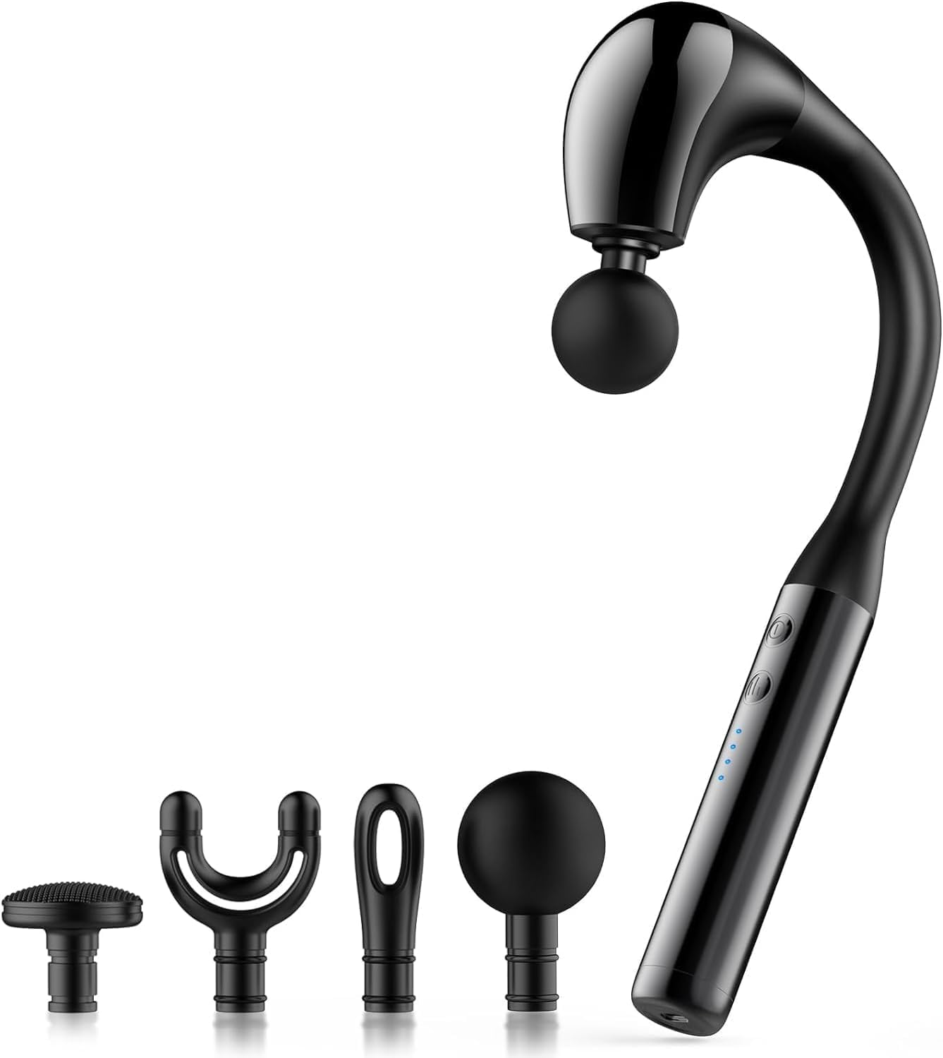 Massage Gun with Extension Handle,Back Massager Tool,U-shaped Massage (Matte Black) Massage Gun with Extension Handle,Back Massager Tool,U-shaped Massage (Matte Black)