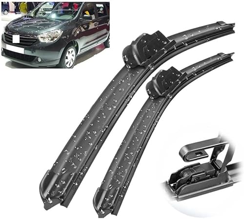 Escobillas de limpiaparabrisas delantero compatibles con Dacia Renault Lodgy 2012-2016 para parabrisas de ventana, automóvil, cepillos de lluvia de