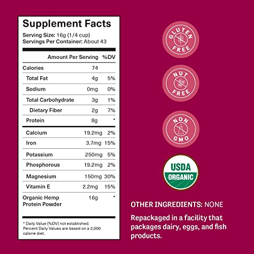 Judee's Organic Hemp Protein Powder 1.5 lb - All Natural Ground Hemp Seeds Powder - Great for Smoothies and Snacks - Non-GMO, Gluten Free and Nut Free - Image 4
