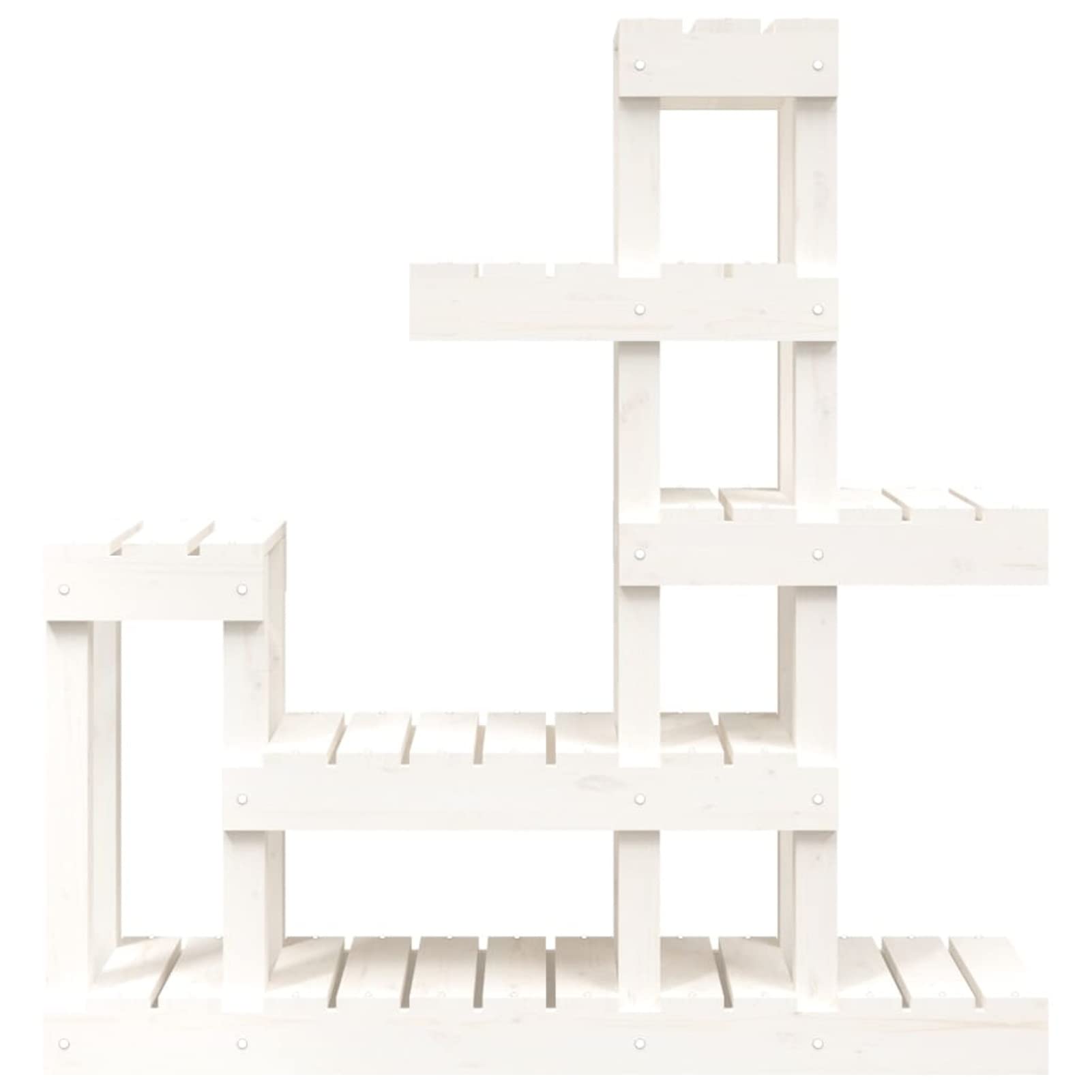 Festnight Scaffale Porta Piante In Legno Massello, 97 X 31 X 87 Cm, Per Giardino E Terrazzo