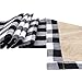 OurWarm Buffalo Plaid Check Table Runner, Reversible Cotton Burlap Table Runner Buffalo Plaid Kitchen Decor, Farmhouse Black and White Table Runner for Christmas Holiday Home Decorations, 14 x 72 Inch