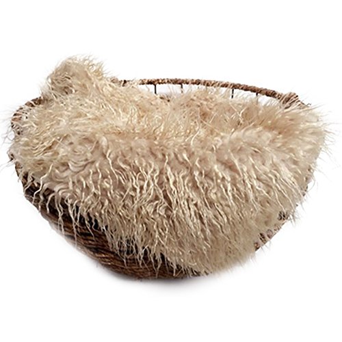 Espeedy Manta de fotografía,50 * 80 cm manta de piel sintética recién nacido fotografía prop bebé mantas y pañales para canasta de accesorios de relleno