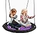 SUPER DEAL 40" Waterproof Saucer Tree Swing Set - 360 Rotate° - Attaches to Trees or Existing Swing Sets - Adjustable Hanging Ropes - for Kids, Adults and Teens, 3 Colors (Purple)