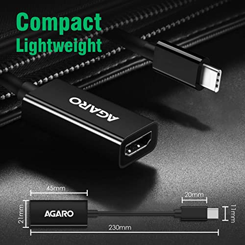 Image of AGARO Type-C 3.1 to HDMI Converter, Portable, 0.2 Meters, Compatible for MacBook Pro, Laptop, PC and More Type C Devices