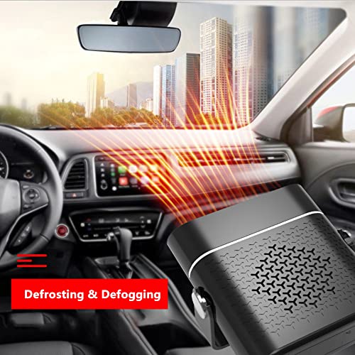 Totmox DB01586_02CS Car Heater Portable Cooling Fan Windshield Defogger And Defroster Adjustable 360° Rotation thumb #1