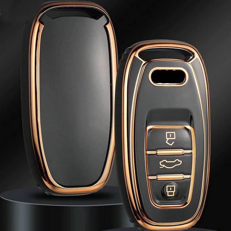 Image of BKN TPU Premium Car 3 Button Remote Key Cover Case for Audi Smart Key Audi A1 A3 A4 A5 A6 A7 A8 Quattro Q3 Q5 Q7 2009-2015 - Multicolor, 1pcs