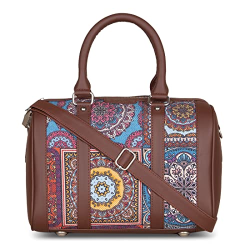 Image of ZOUK Vegan Leather Handmade Women's Handbags with double handles and detachable Sling Strap
