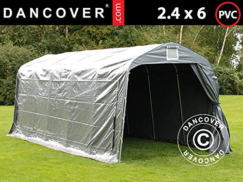 Dancover Storage tent Portable garage PRO 2.4x6x2.34 m PVC, Grey