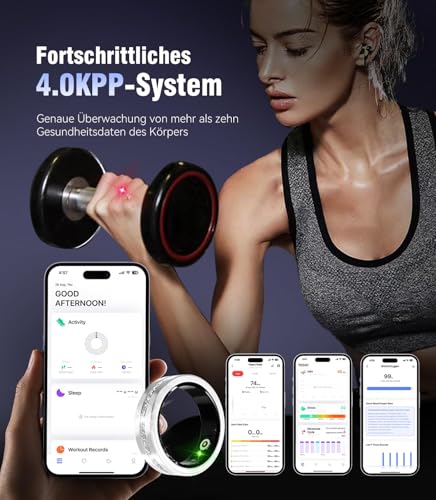 Image of 10 Gen Diamond Smart Ring and Wireless Charging Case【Industry Ranking No.1 - 0 Measurement Error】 2026 Smart Ring for Women & Men for Sleep Tracking Wearable Device,Fitness Ring【Slive 9#】