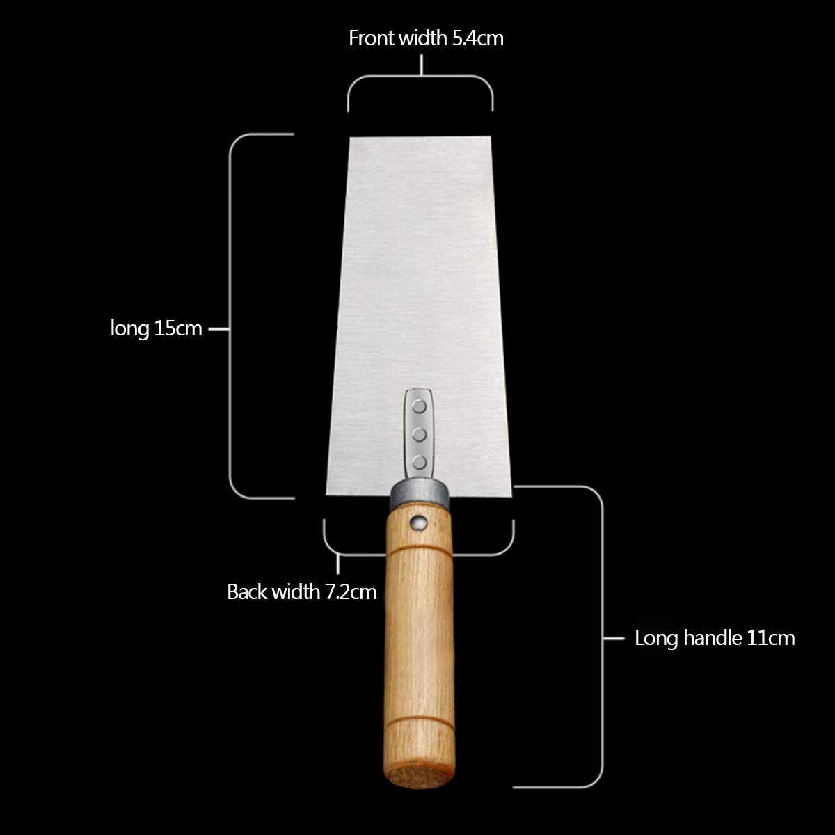 Raschietto for stucco in plastica, strumento for spackle, dente centrale sinistro(Small Shovel)