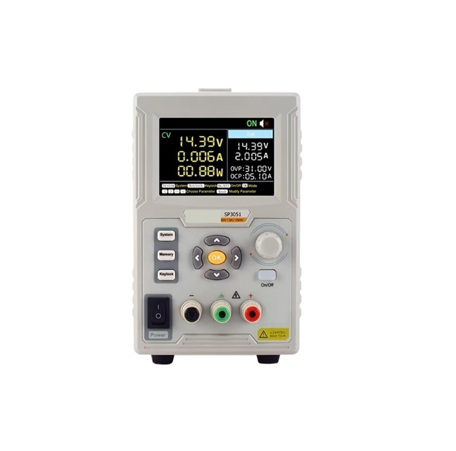 Fuente de alimentación estabilizada CC programable con Pantalla Digital SP3051 30V 5A 150W