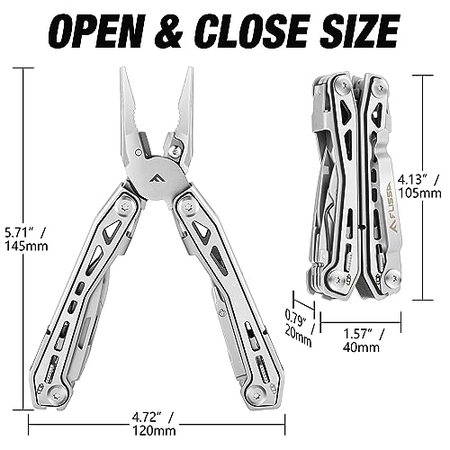 FLISSA-16-in-1-Stainless-Steel-Multi-Tool-EDC-Multitool-with-Pocket-Knife-Pliers-Belt-Clip-and-Oxford-Sheath-Self-locking-Utility-Multi-Tool-for-Camping-Survival-Outdoor-Activities