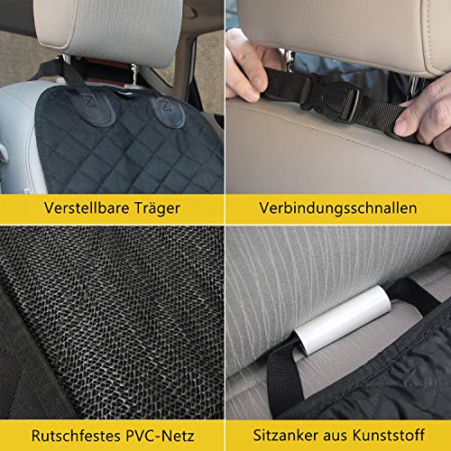 Vailge Autositzschoner Hundedecke, Wasserabweisende Sitzbezüge für Hund, Universal Rutschfeste Hundedecke Mit Sicherheitsgurt, Sitzbezug für Vordersitze in Lastwagen, SUV, Auto