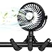 Produktbild Mini USB Ventilator Leise USB Lüfter, Clip Fan Tischventilator mit LED Lichts, 360°Drehung, 3 Geschwindigkeitsstufen, Handventilator, Akku Ventilator für Kinderwagen Zuhause Büro Auto Camping BBQ