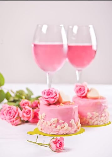 Miniatura 7 de Mini tablas para tartas, 100 piezas de base de pastel de grado alimenticio, base circular dorada de 3.1 pulgadas, bandeja redonda de papel para