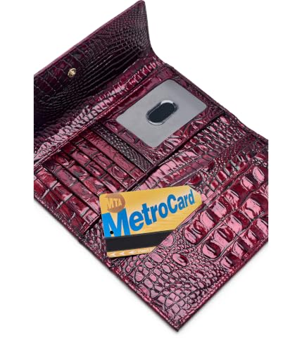 Image of BRAHMIN, Women's, Cordelia Wallet, Oxblood Melbourne, One Size