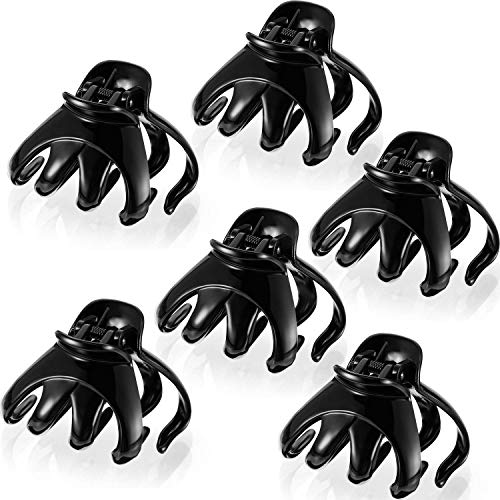 6 Pieces No-Slip Octopus Hair Clips 6 Cm Grip Octopus Claw Clip Hairpins For Hair, Black #TOP20