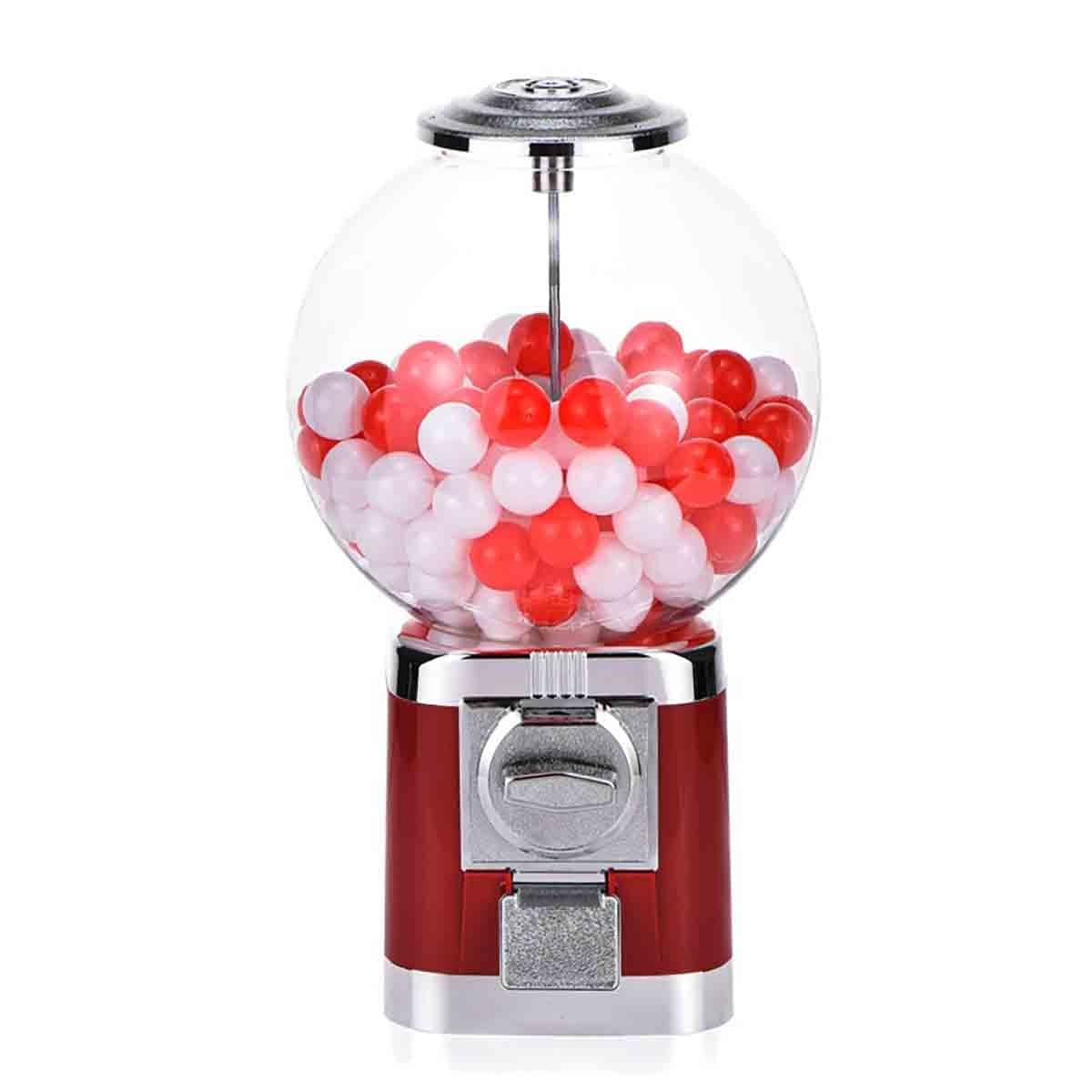 Candy Gumball-Automat. Großer Kaugummiautomat | Kommerzieller Bonbon-Kaugummiautomat, 100 leere Kugeln, 30 Edelstahlmarken(Green)