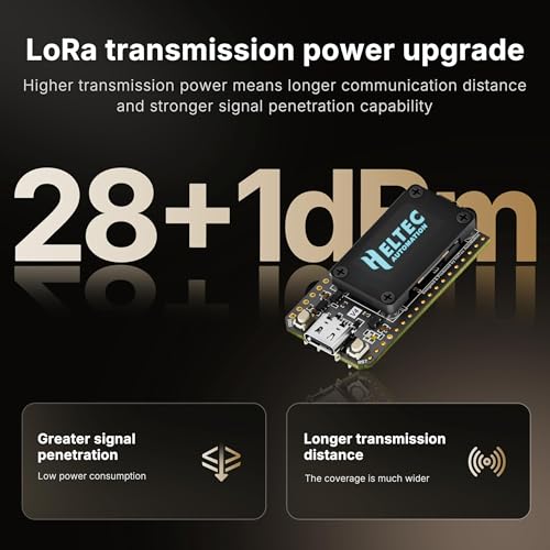 Image of Heltec ESP32 LoRa 32 V4 Development Board with OLED Display Upgraded ESP32 S3 SX1262 27dBm High Power Chip for WiFi Meshtastic IoT Devices Arduino Smart Home and Wireless Communication