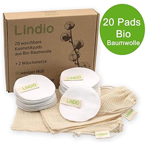 Lindio waschbare Abschminkpads aus BIO Baumwolle Cover