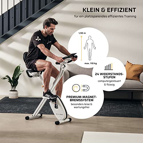 SportPlus Heimtrainer klappbar für zuhause, optional mit App Steuerung, Rückenlehne,Pulsmessung, manuelle oder… – Bild 5