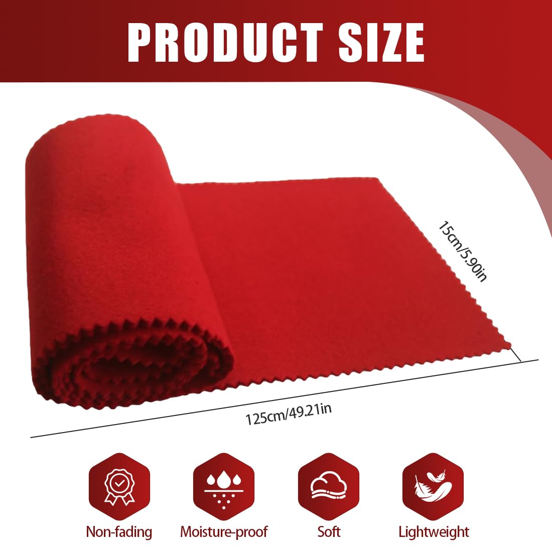 Staubschutz Für Klaviertastatur Reinigungstuch Anti-Dust Klavier (rot)